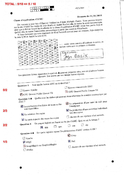 Corrected answer sheet